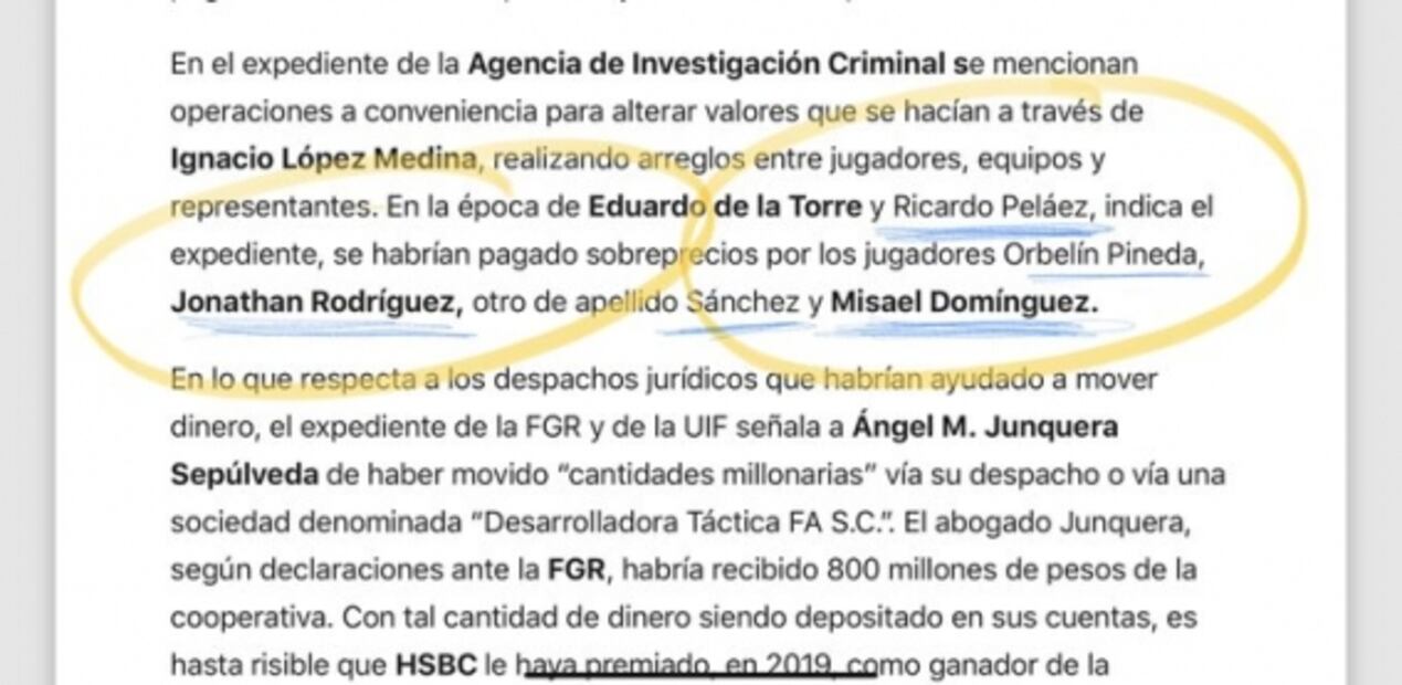 Peláez y "Yayo" de la Torre involucrados en inflación de precios de jugadores