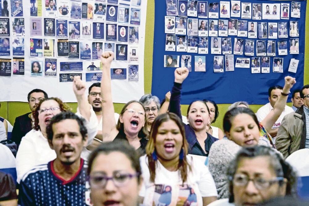 Familiares de presos políticos y de personas asesinadas en las protestas contra el presidente exigieron justicia, el pasado 10 de diciembre (JORGE TORRES. EFE)