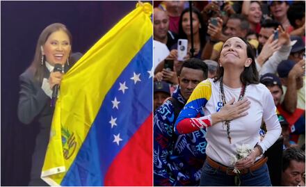 En concierto, Ana Gabriel celebra a María Corina Machado, Premio Nobel de la Paz: "qué mujer más valiente"