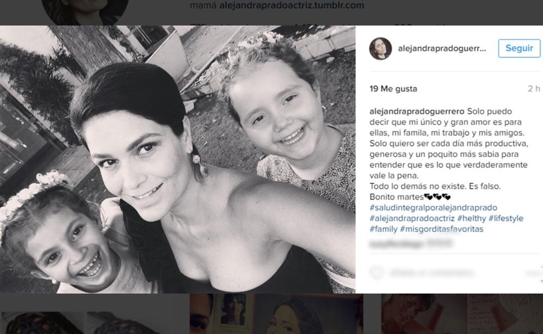 Foto: Tomada del Instagram de Alejandra Prado