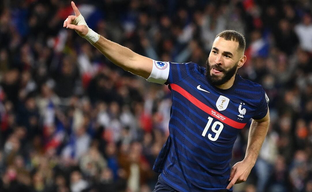 Benzema festejando gol con Francia / FOTO: AFP