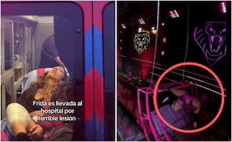 Influencer mexicana Frida Urbina sufre accidente en programa Guerreros Mundiales; ¿qué le pasó?