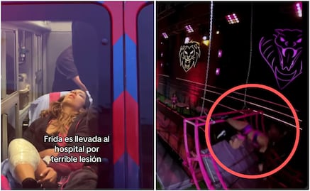 Influencer mexicana Frida Urbina sufre accidente en programa Guerreros Mundiales; ¿qué le pasó?