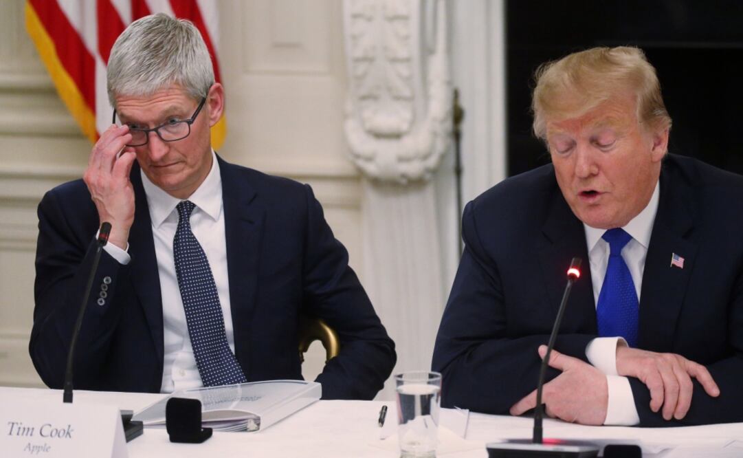 Trump cambió el apellido de Tim Cook, CEO de Apple, que está mediando entre la Casa Blanca y el Gobierno chino por el conflicto comercial entre ambas administraciones
