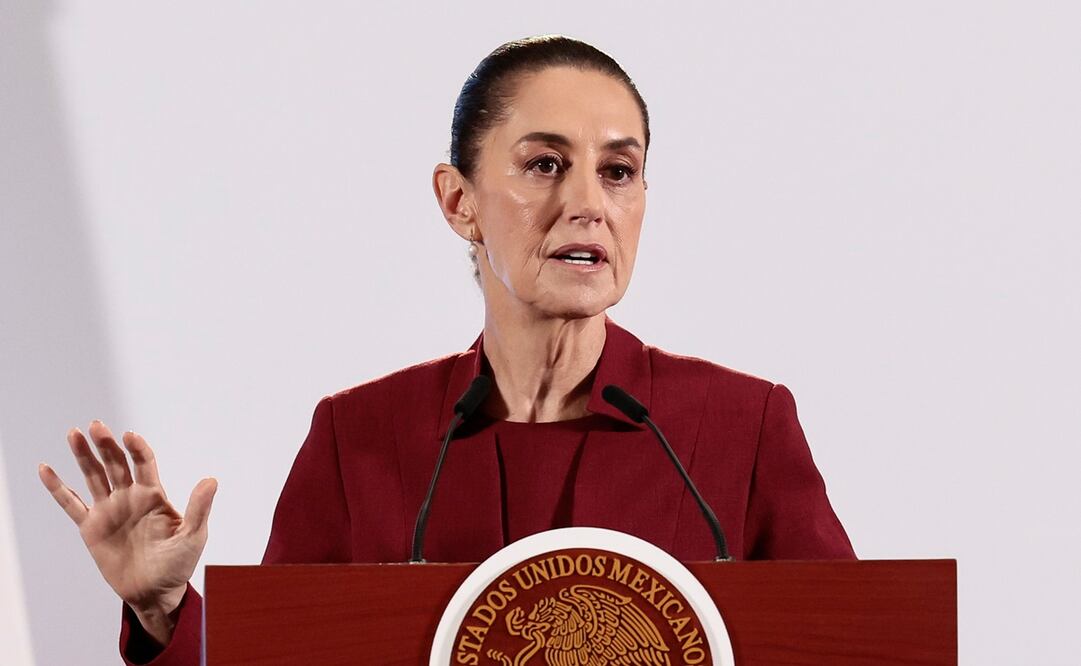 La presidenta Claudia Sheinbaum en su conferencia matutina. Foto: EFE/José Méndez