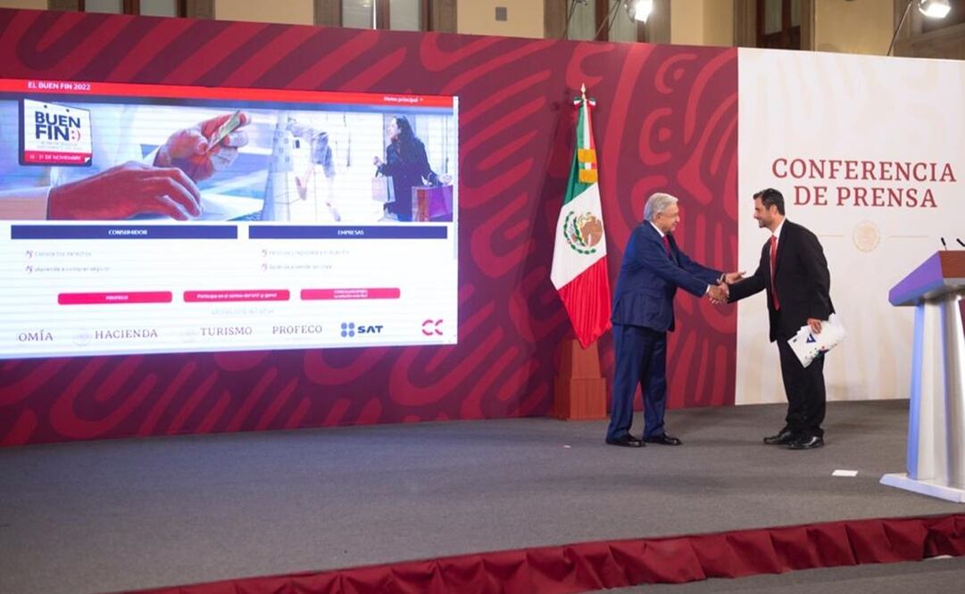 José Héctor Tejada, presidente de la Concanaco Servytur, explicó El Buen Fin 2022. Foto: Presidencia