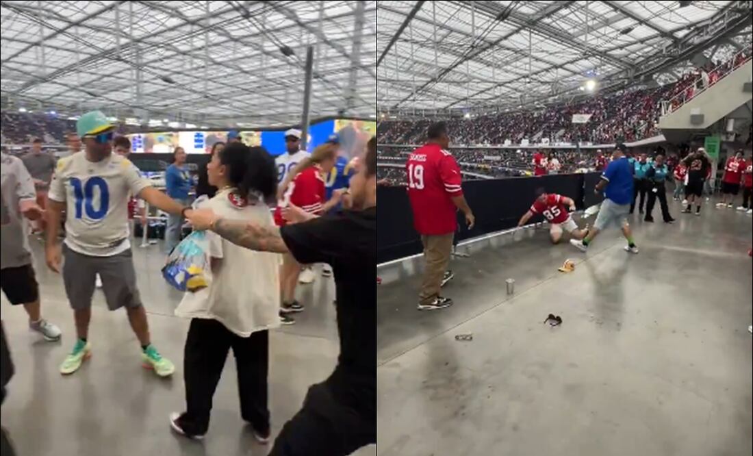Aficionados de Rams y 49ers pelean en el So-Fi Stadium / Foto: Especiales