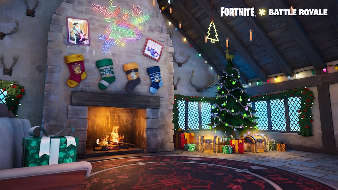 El mágico mundo de Harry Potter está listo para recibir la Navidad este 2025. Foto: Fortnite