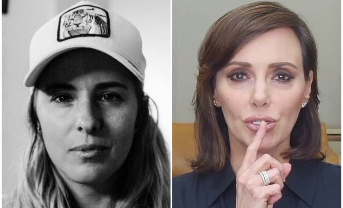 La activista Saskia Niño de Rivera y la senadora Lilly Téllez. Foto: tomadas de X @saskianino y @LillyTellez