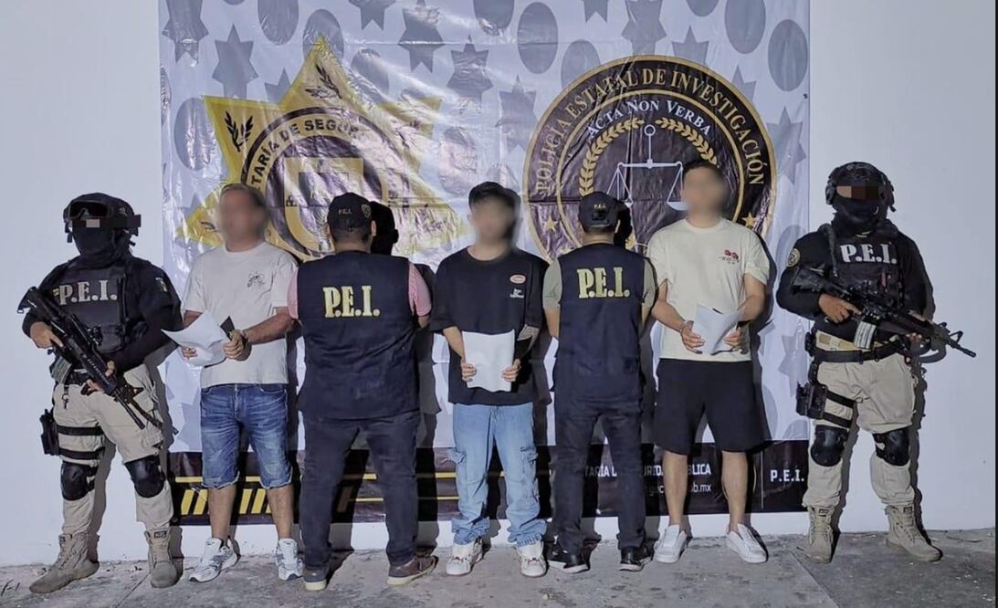 Detienen a tres cubanos por robo de más de un millón de pesos en casas de Mérida, Yucatán. Foto: especial