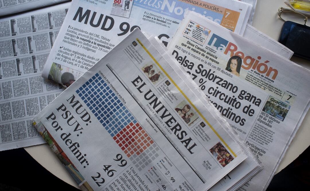 Diarios en Venezuela informan sobre resultados del proceso electoral: Foto EFE
