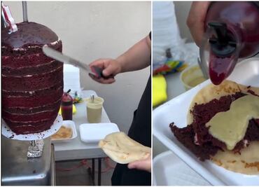 Pastel en forma de trompo al pastor; la creación mexicana que conquista las redes