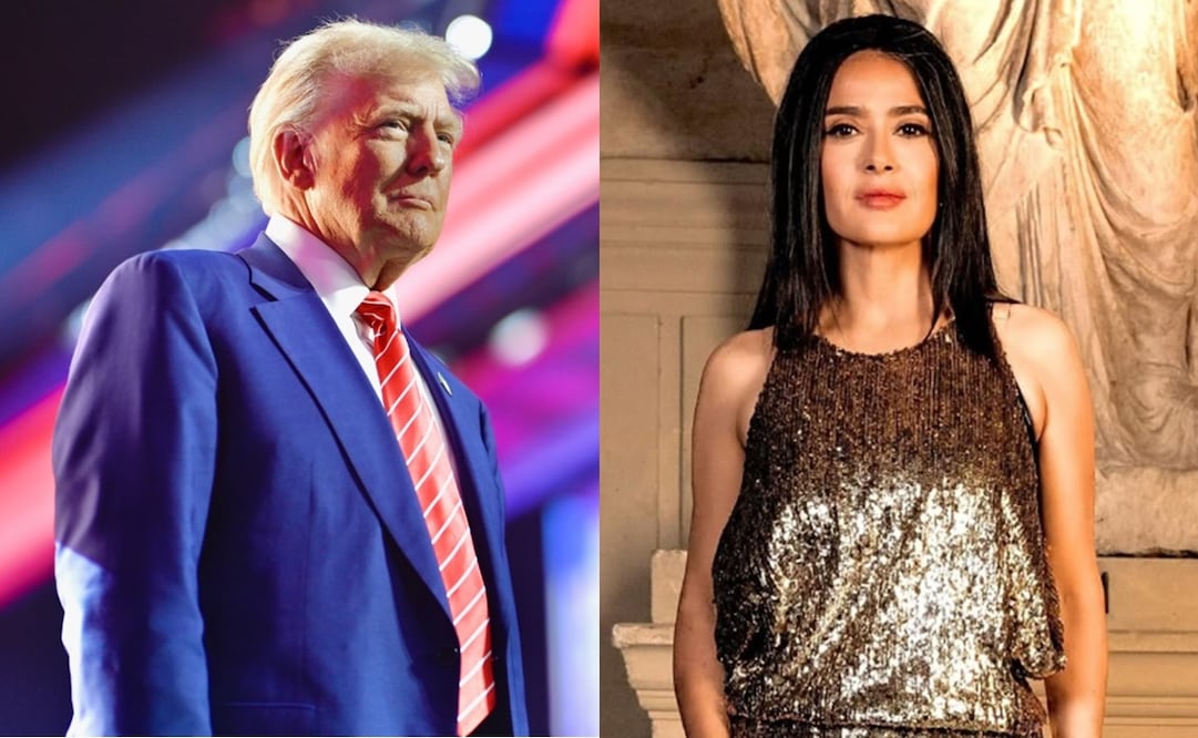 Salma Hayek y Donald Trump. Foto: Instagram oficial.