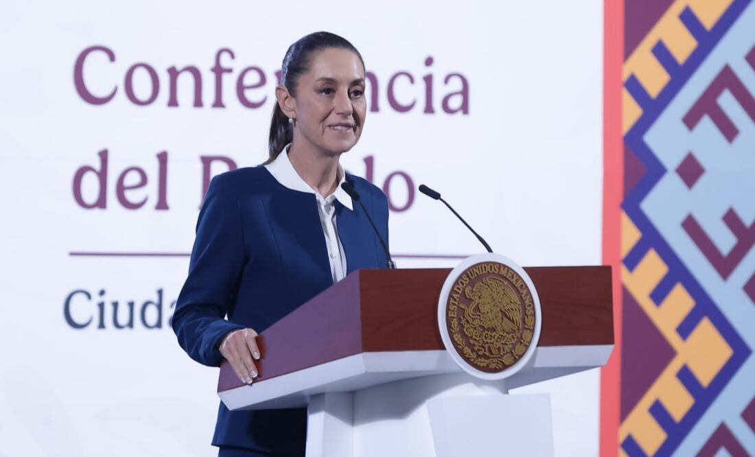 Claudia Sheinbaum Pardo en el salón de tesorería de Palacio Nacional. Foto: Fernanda Rojas/ EL UNIVERSAL