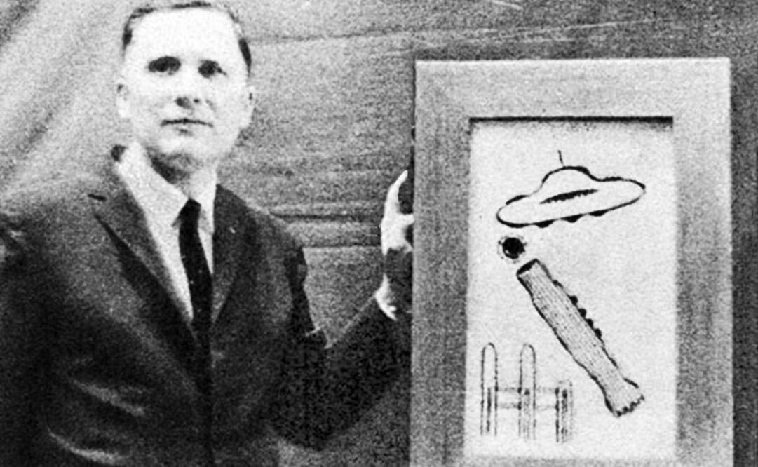 Albert K. Bender, fundador del Buró Internacional de Platillos Voladores. En 1953, miembros del IFSB en Estados Unidos, Canadá, Inglaterra, Francia, Australia y Nueva Zelanda se unieron para enviar su mensaje telepático a tripulantes de naves interplanetarias. Foto: ESPECIAL/Bridgeport Library.