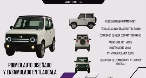 El auto eléctrico de Tlaxcala que costará 100 mil pesos