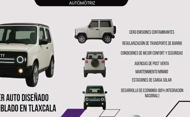 El auto eléctrico de Tlaxcala que costará 100 mil pesos