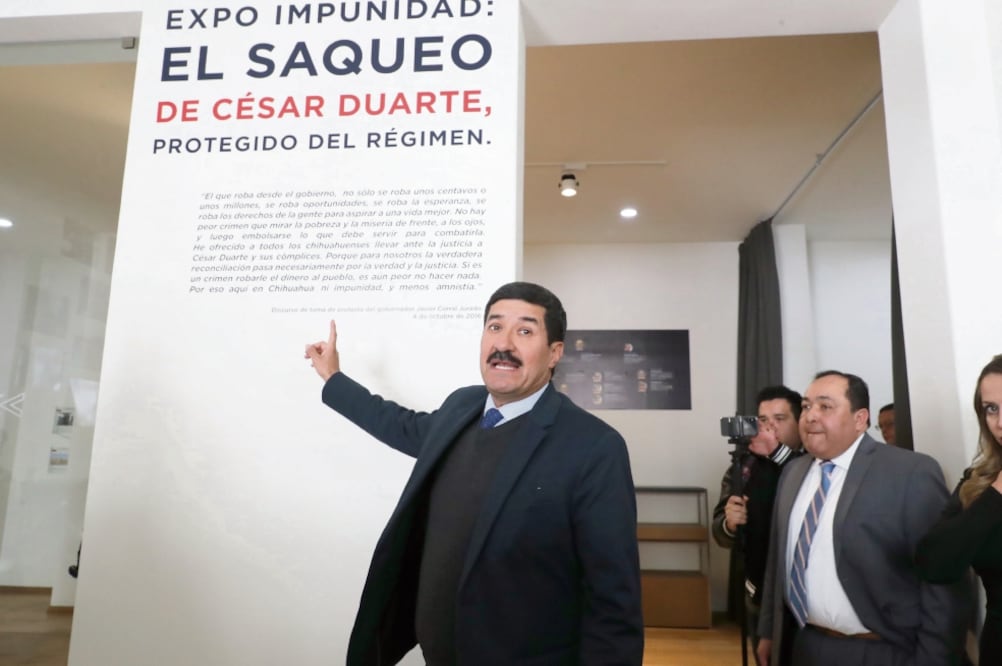 El gobernador de Chihuahua, Javier Corral, confió que con Andrés Manuel López Obrador en la Presidencia de la República se agilicen los procesos de extradición contra su antecesor, César Duarte, para que responda ante la ley. (LUCÍA GODÍNEZ. EL UNIVERSAL)