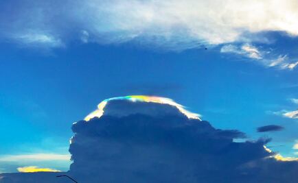 Arcoíris "de fuego" ilumina Delicias, en Chihuahua