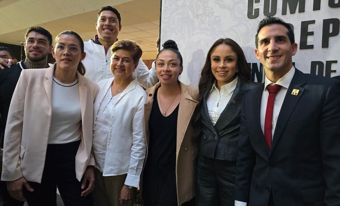Paola Longoria durante la la presentación de la mesa de la Comisión del Deporte en la Cámara de Diputados - Foto: Arturo Sanguino/ EL UNIVERSAL