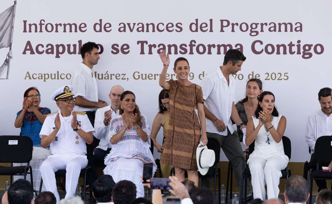 La presidenta Claudia Sheinbaum Pardo encabeza el Informe de avances del Programa Acapulco se Transforma Contigo, en Acapulco de Juárez, Guerrero. Foto: Hugo Salvador/EL UNIVERSAL