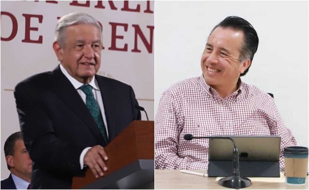 López Obrador recordó que desde hace mucho tiempo que no se tenía en Veracruz un gobernador como Cuitláhuac García. Berenice Fregoso / EL UNIVERSAL