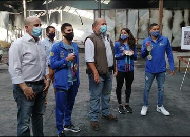 Medallistas y gobernador de Jalisco visitaron el CODE tras incendio