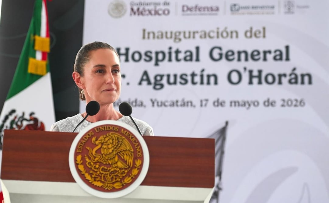 La presidenta Claudia Sheinbaum Pardo inauguró el Hospital General Dr. Agustín O'Horán en Yucatán (17/05/2026). Foto: Especial