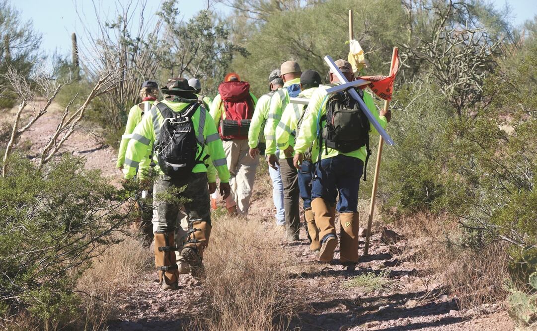 Los integrantes de Águlas del Desierto recorren amplias zonas, pese a los peligros. Foto: María de Jesús Peters/EL UNIVERSAL