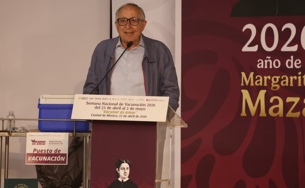 El secretario de salud, David Kershenobich, en el arranque de la Semana Nacional de Vacunación en la Ciudad de México. Foto: Secretaría de Salud