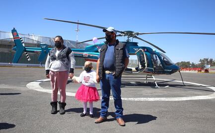 Dan paseo en helicóptero a niña con cáncer terminal en Puebla