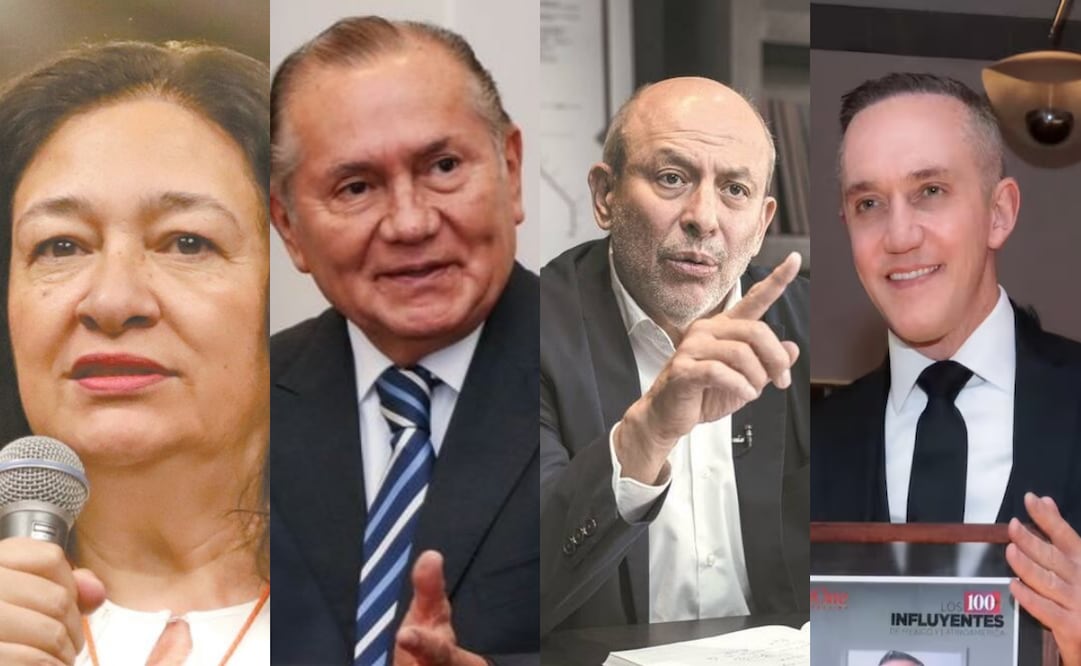 Estos han sido los 16 directores del Metro en la CDMX. En la imagen: Florencia Serranía, Jorge Jiménez Alcaraz, Guillermo Calderón y Adrián Rubalcava (06/05/2025) . Foto: Especial