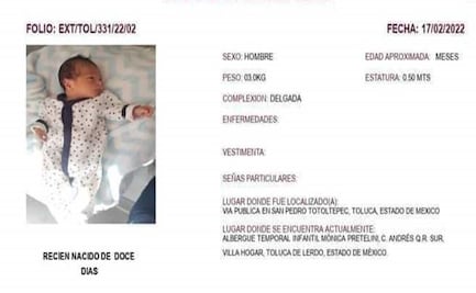 Abandonan a recién nacido en Toluca; buscan a familiares