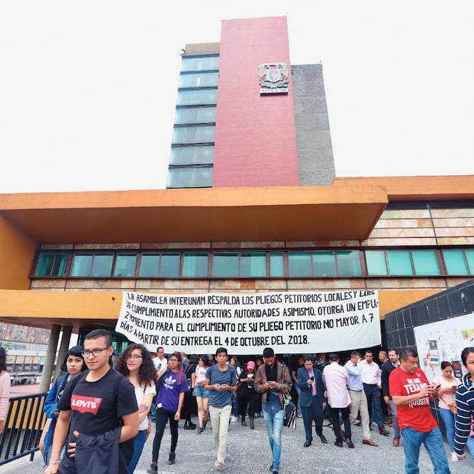 Convocan a manifestación. La Asamblea InterUNAM convocó a un mitin para entregar un nuevo pliego petitorio a diputados. (BERENICE FREGOSO. EL UNIVERSAL)