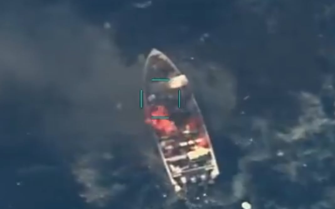 Ejército de Estados Unidos atacó otra embarcación en el Pacífico y decomisó 9 toneladas de cocaína. Foto: Captura de pantalla