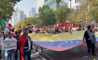Marchan en CDMX para pedir liberación de Maduro; rechazan "imperialismo" estadounidense