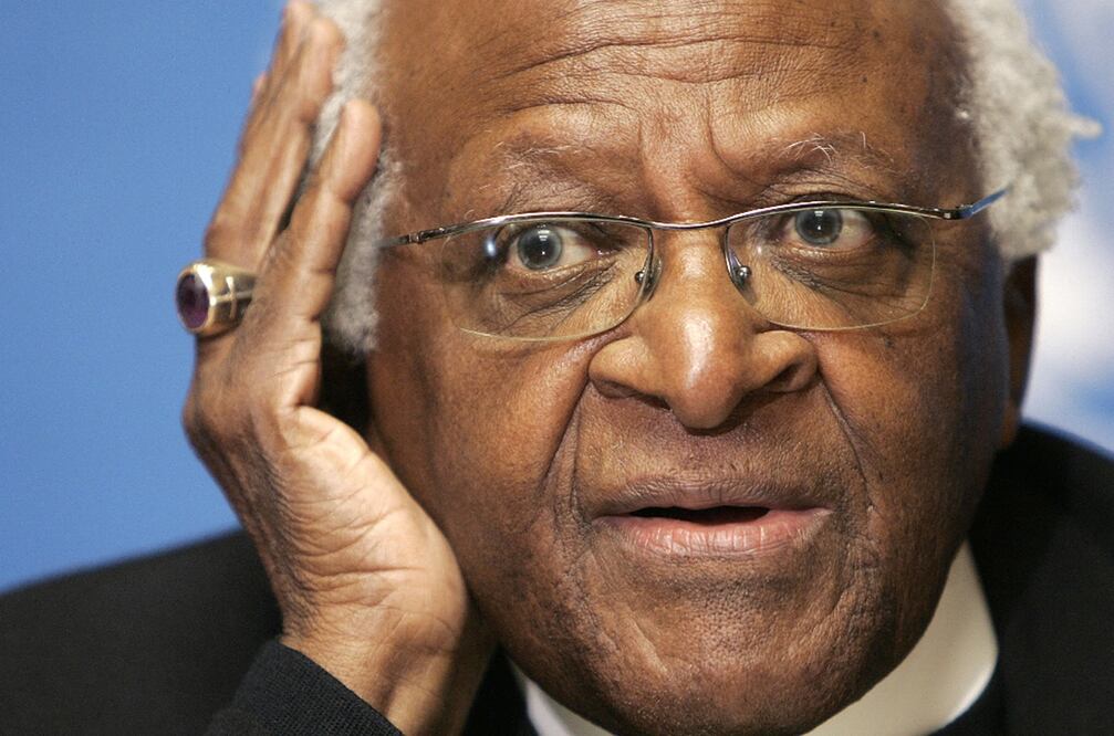 Desmond Tutu en 2006, durante una conferencia de la ONU. Foto: AFP