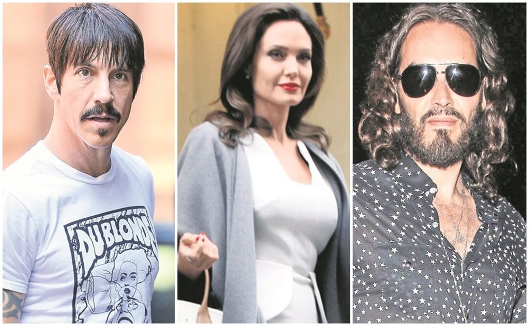 En la fotografía: Anthony Kiedis, Angelina Jolie y Russell Brand. (CLASOS)