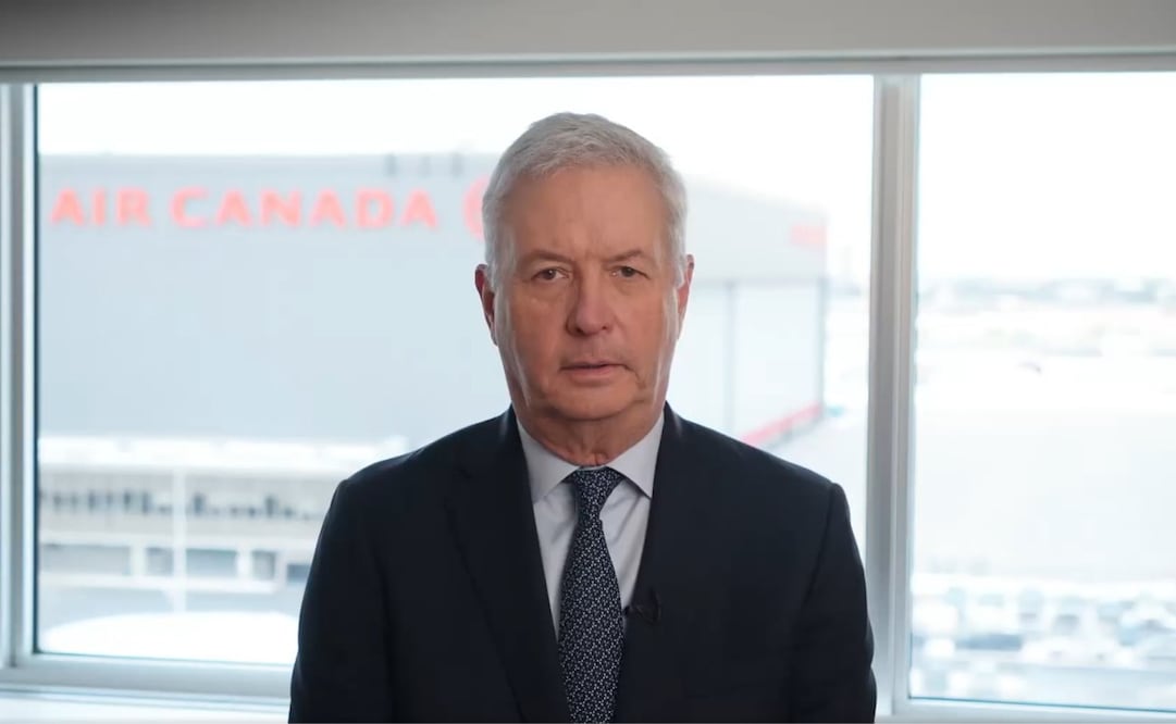 Michael Rousseau exconsejero delegado de Air Canada. Foto: Captura de pantalla de X @AirCanada