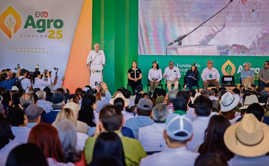 Rocha Moya inauguró la Expoagro Sinaloa 2025, acompañado del secretario de Agricultura y Desarrollo Rural (Sader), Julio Berdegué Sacristán. (13/02/2025) Foto: Especial