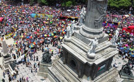 Pintan bandera de Palestina en columna del Ángel de la Independencia