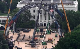 La UFC ya monta su octógono en el jardín de la Casa Blanca 