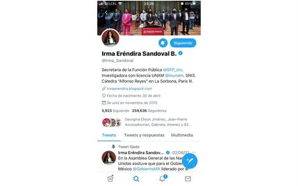Irma Eréndira Sandoval no quiere soltar el hueso