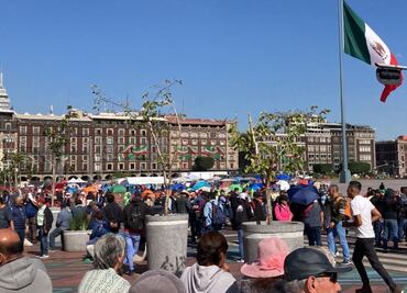 Manifestantes amagan con plantón de 100 horas en el Zócalo de la CDMX