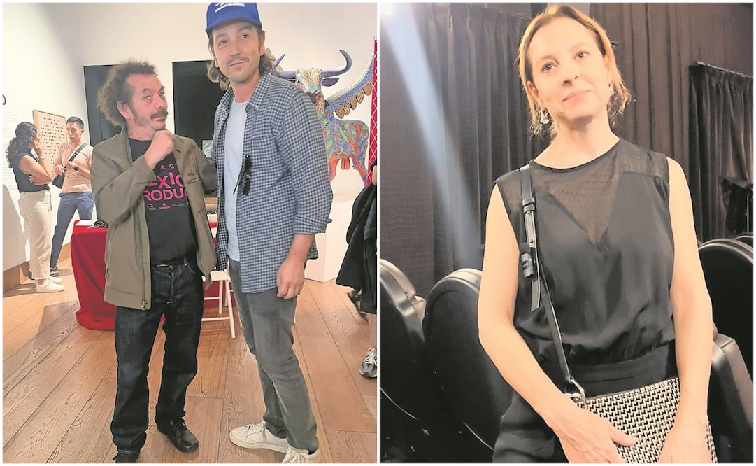 Diego Luna y el ganador del Oscar, Jaime Baksht acompañaron a Marina / La actriz presentó la cinta en Madrid durante el Foro Audiovisual Mestizo Lab. Foto: Nicole Trejo / EL UNIVERSAL