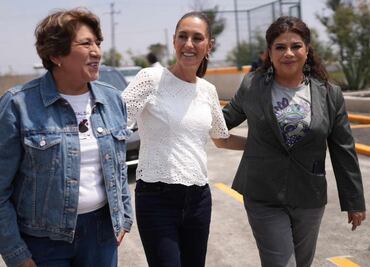 Sheinbaum supervisa plantas de separación de basura de la CDMX; la acompañan Brugada, Delfina y Bárcena