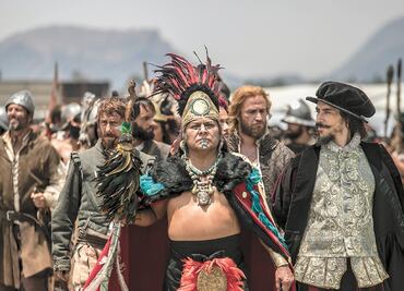 Dagoberto Gama se viste de Moctezuma