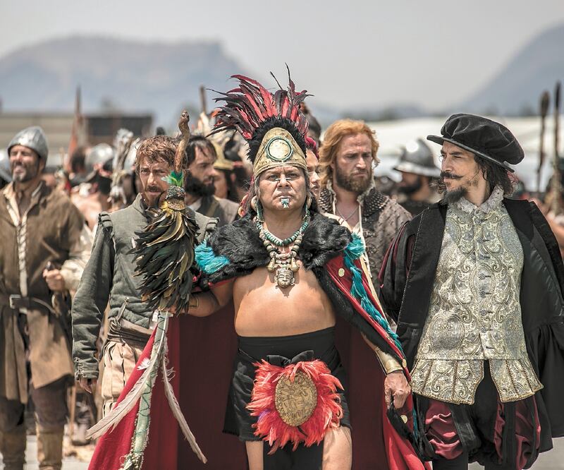 Moctezuma aparecerá en el quinto de los ocho episodios que conforman Hernán. Foto: AZTECA