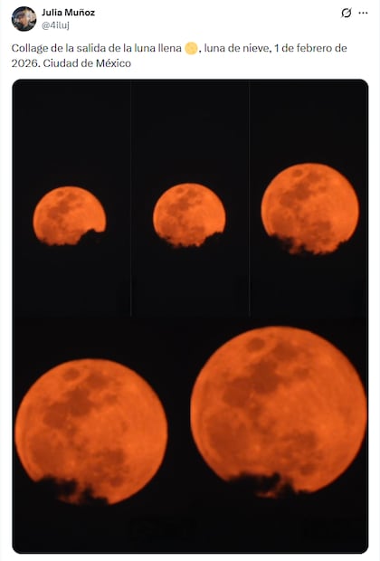 Luna de Nieve 2026. Foto: X