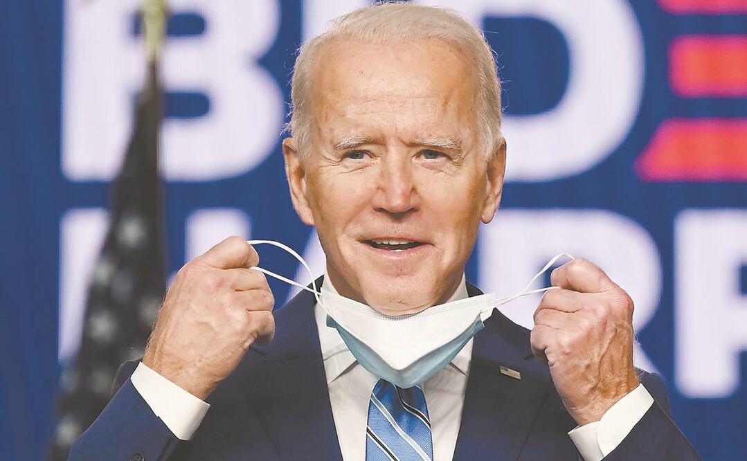 Biden, con más de 70 millones de votos, es el candidato presidencial de EU con mayor apoyo de la historia. Foto: Jim Watson. AFP